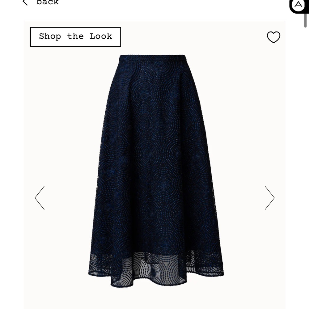 Akris Punto $995 Metallic 3D Dot Embroidery Midi Skirt